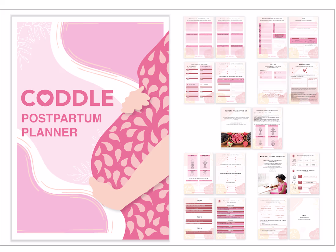 Cover image for Coddle Postpartum Planner design on Behance