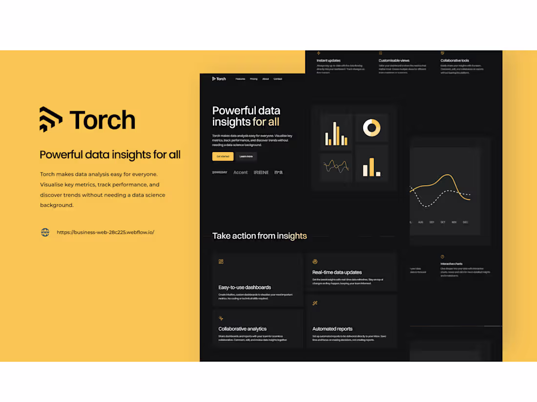 Cover image for Torch Analytics SaaS Landing Page Design
