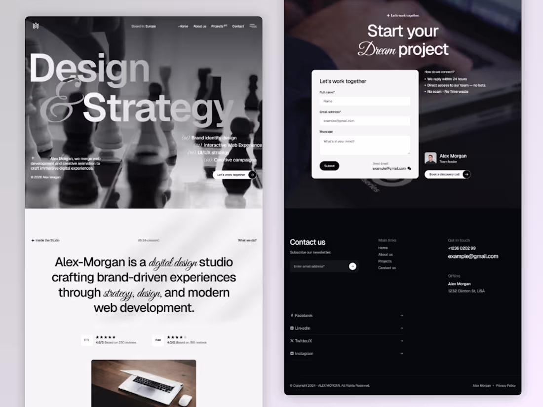 Cover image for Design Studio Landing Page Creation