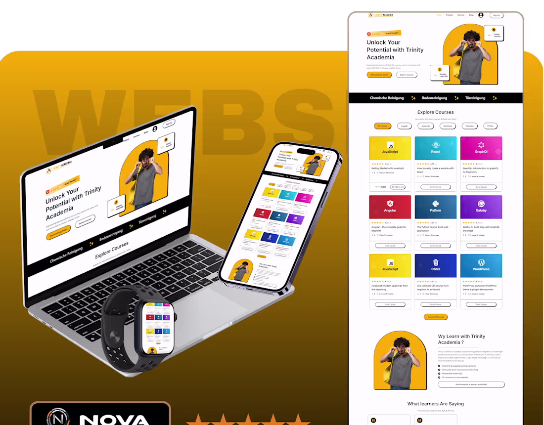 Cover image for Trinity Academia! 🎓 Wordpress LMS Webste Tutor lms