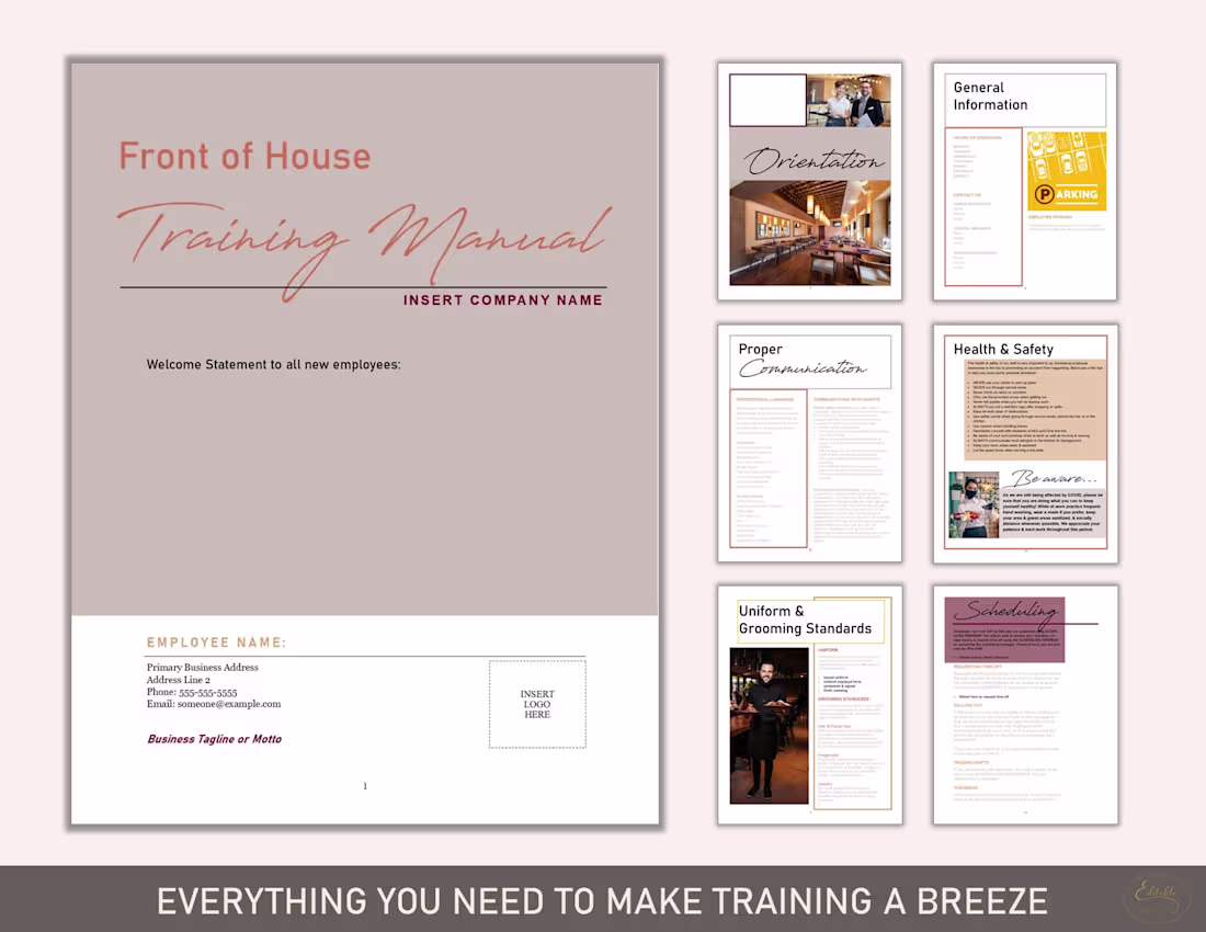 Cover image for Food & Beverage Training Manual