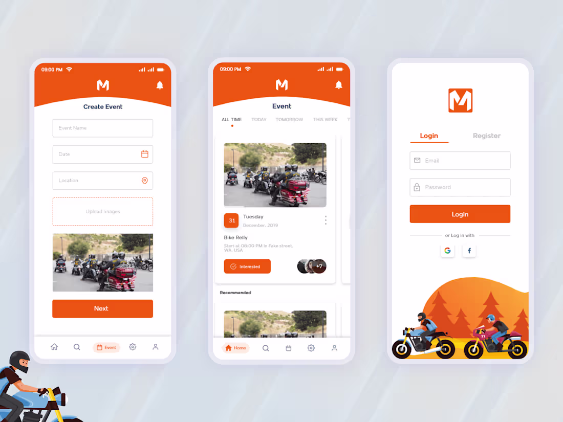 Cover image for Biker's Event  - Application Design and Development