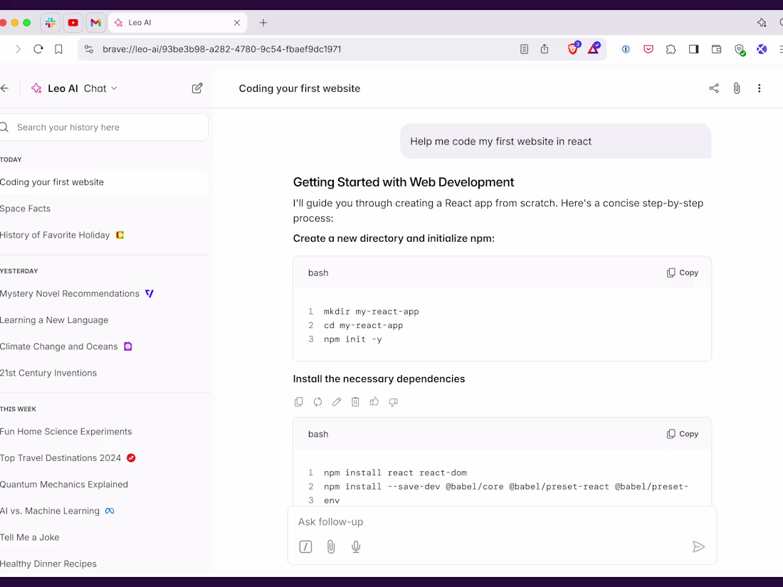 Cover image for Leo AI webapp