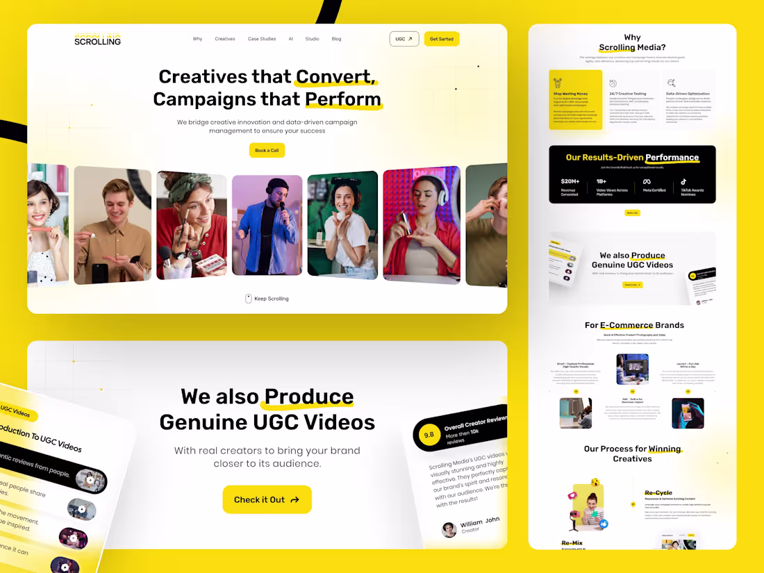 Cover image for Scrolling Media Landing Page Design