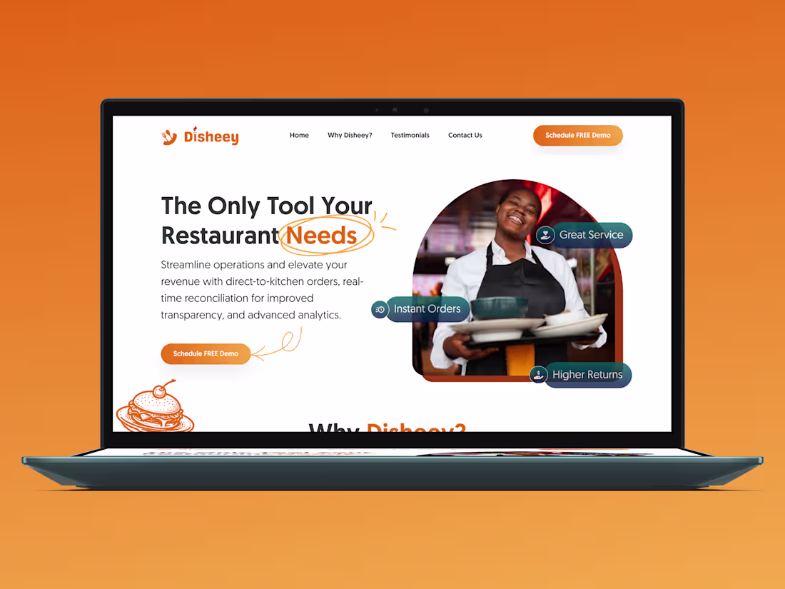 Cover image for Disheey Website Redesign | Figma Design
