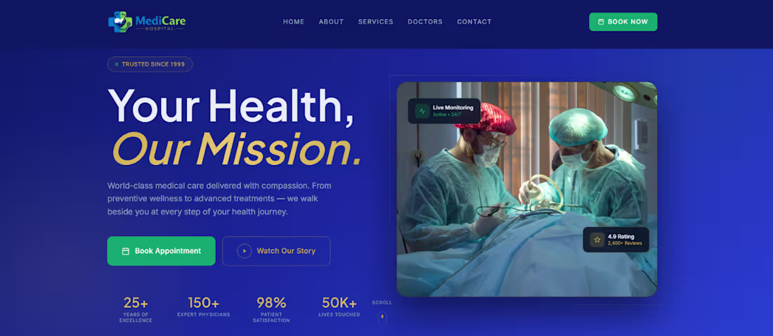 Cover image for A modern, fully responsive landing