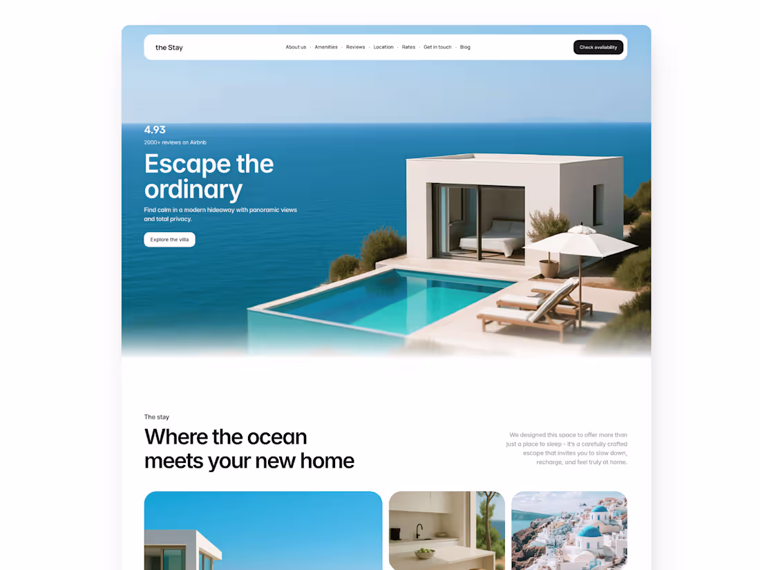 Cover image for The Stay (luxury airbnb website)