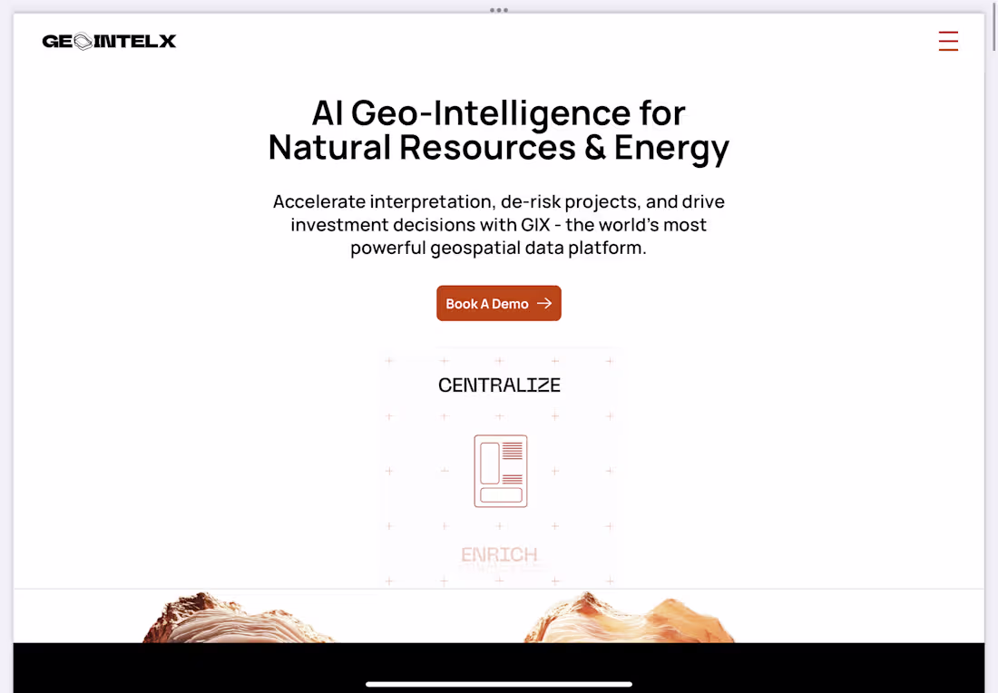 Cover image for GeoIntelX — AI Geo-Intelligence Platform (Website Design)