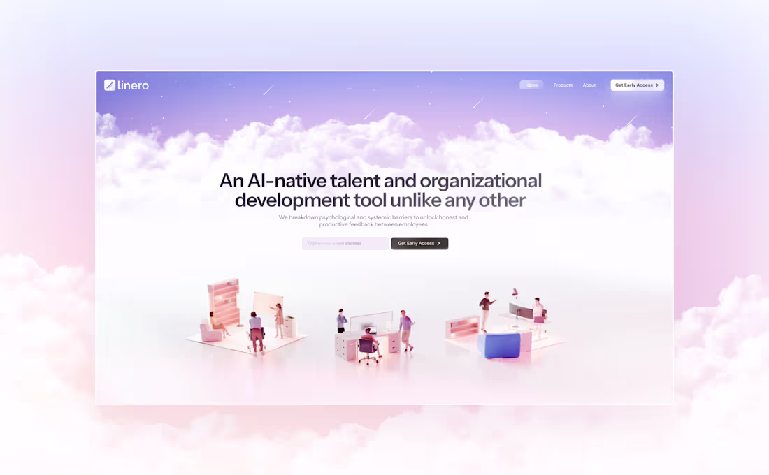 Cover image for Linero AI (3D Webflow Website)