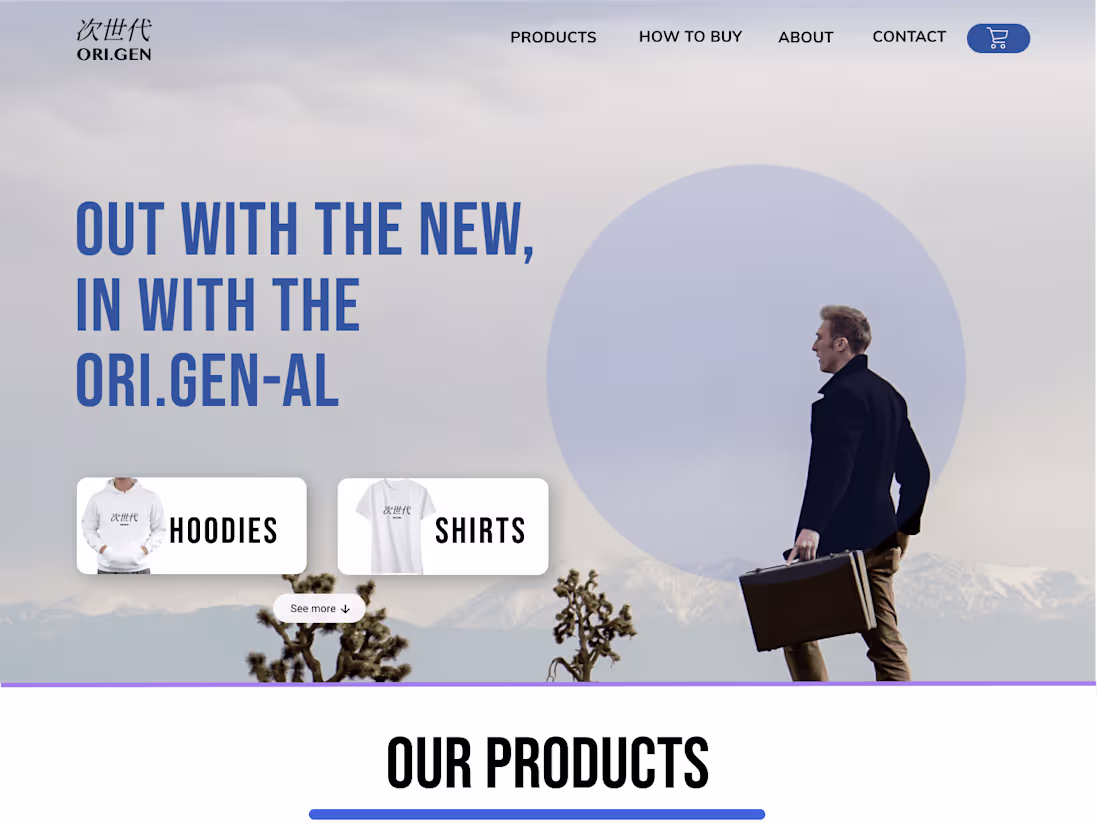 Cover image for Ori.Gen website design + development