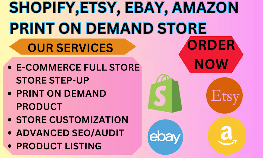 Cover image for  I WILL BUILD A PROFITABLE ECOMMERCE DROPSHIPPING STORE