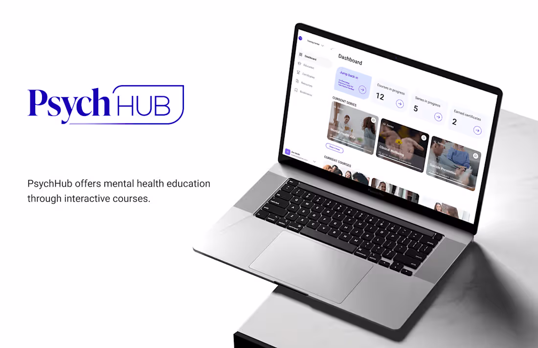 Cover image for PsychHub Mental Health Education Platform Redesign