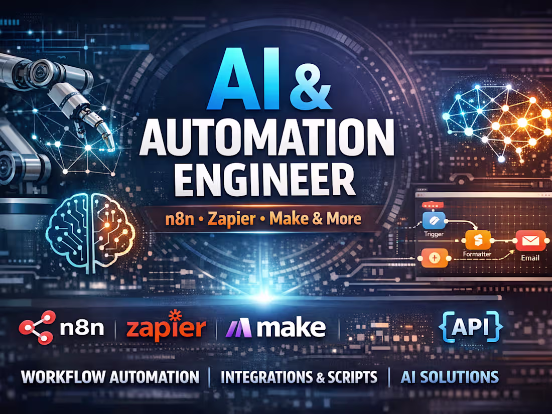 Cover image for AI Workflow & Automation Specialist | Zapier • n8n
