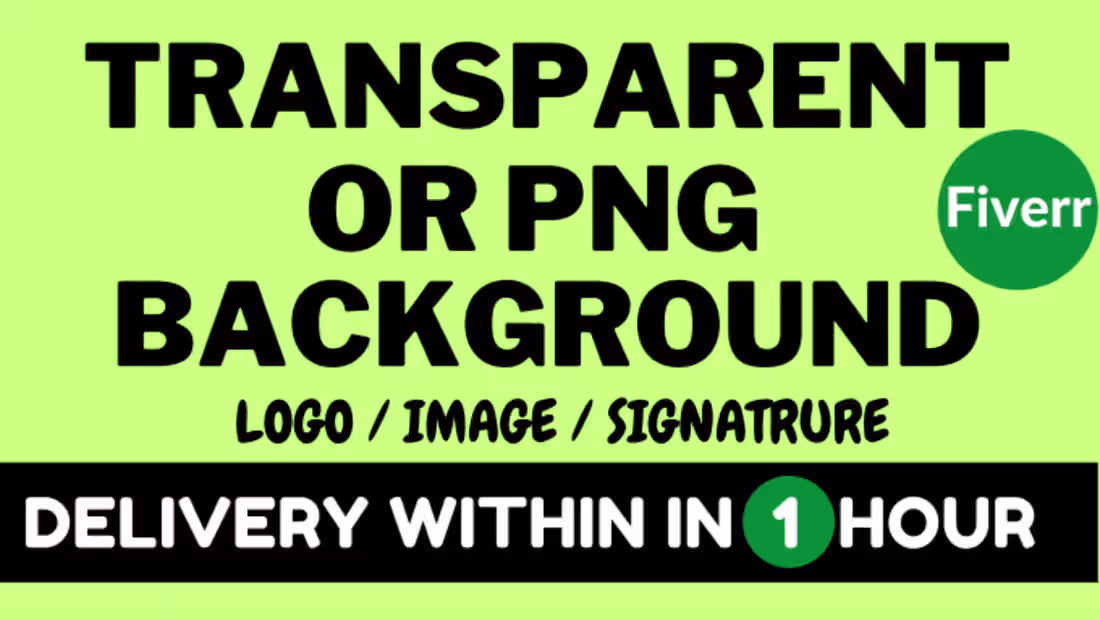 Cover image for I will make transparent logo, png or white background within 1 …