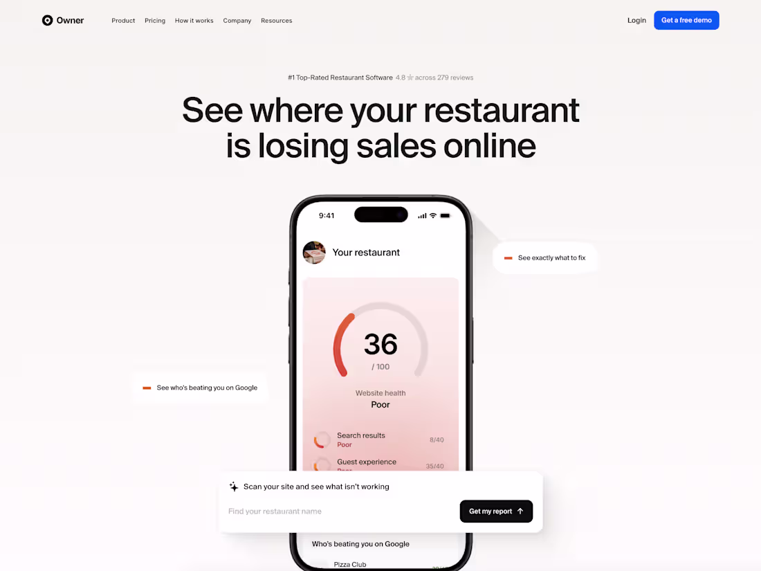 Cover image for Owner.com - The all-in-one restaurant marketing platform