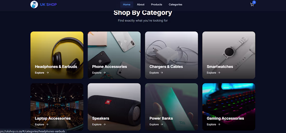 Cover image for E-Commerce Website for Tech Accessories