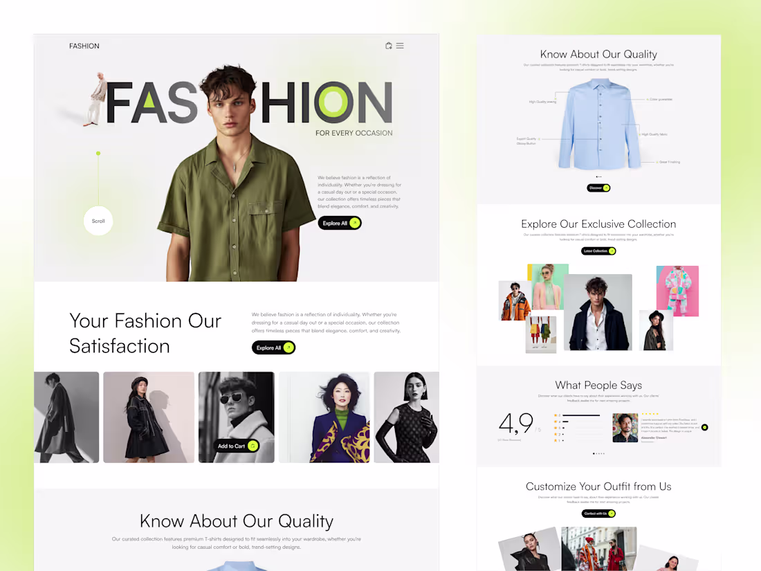 Cover image for E-Commerce Landing Page Design for Fashion Brand