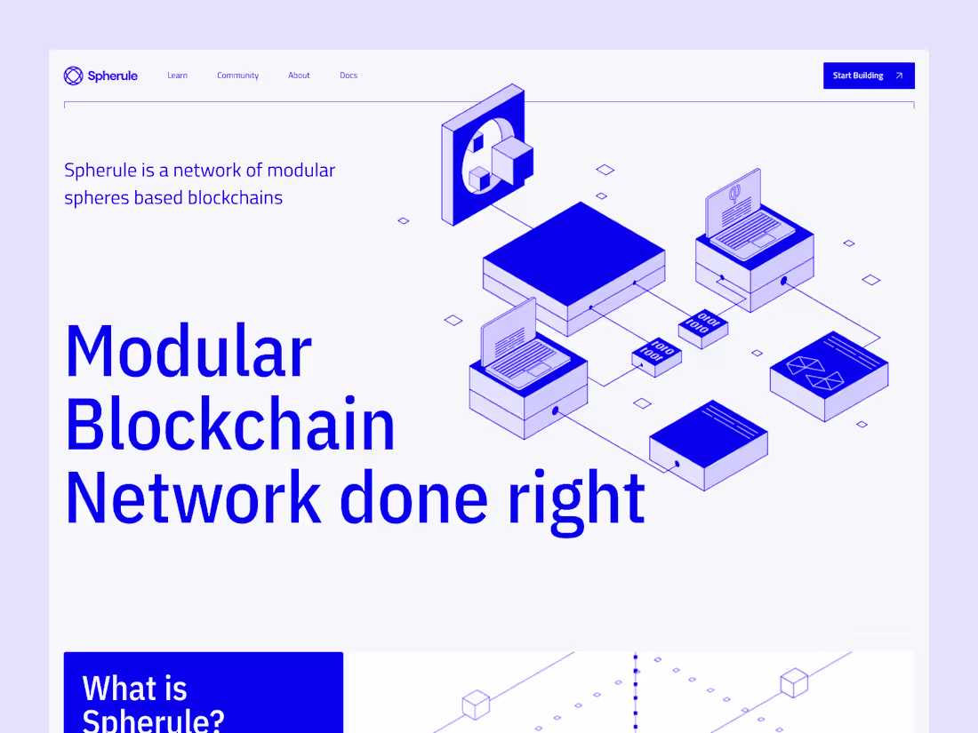 Cover image for Modular Blockchain Landing Page Design