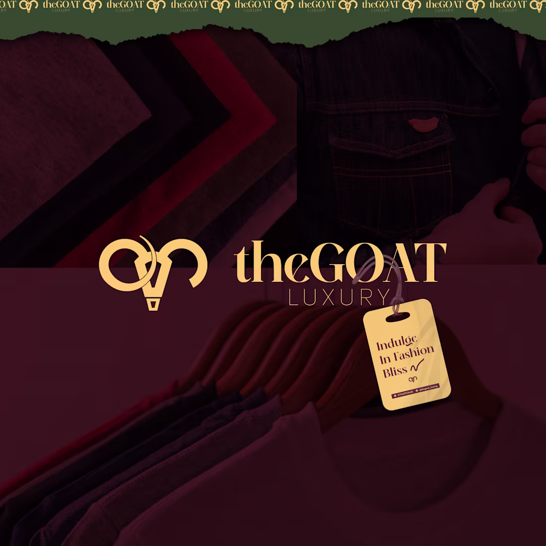 Cover image for theGOAT LUXURY | Clothing Store Logo Design
