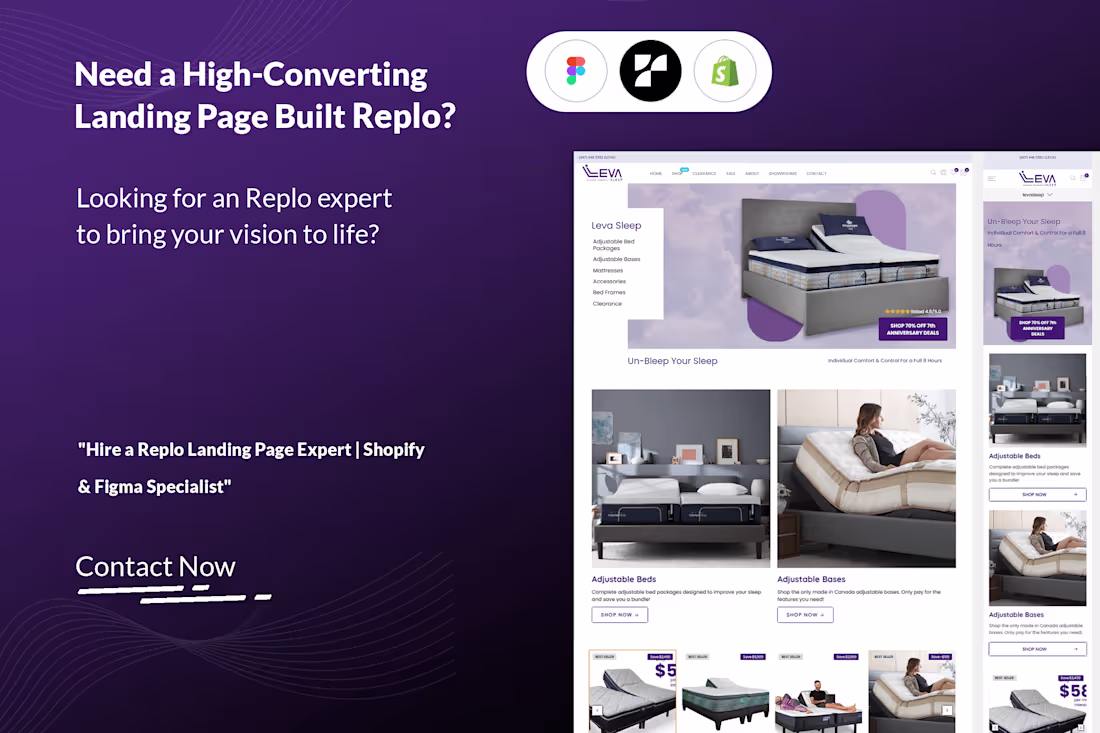 Cover image for Designed a high-converting Replo landing page for Leva Sleep’s 