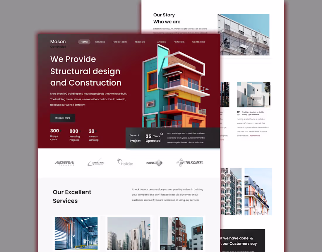 Cover image for Framer Website Design for a Construction Company