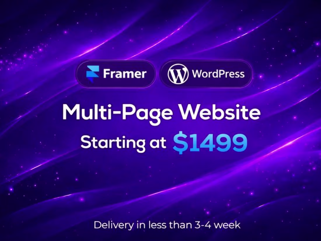Cover image for Responsive Multi‑Page Framer & WordPress Development