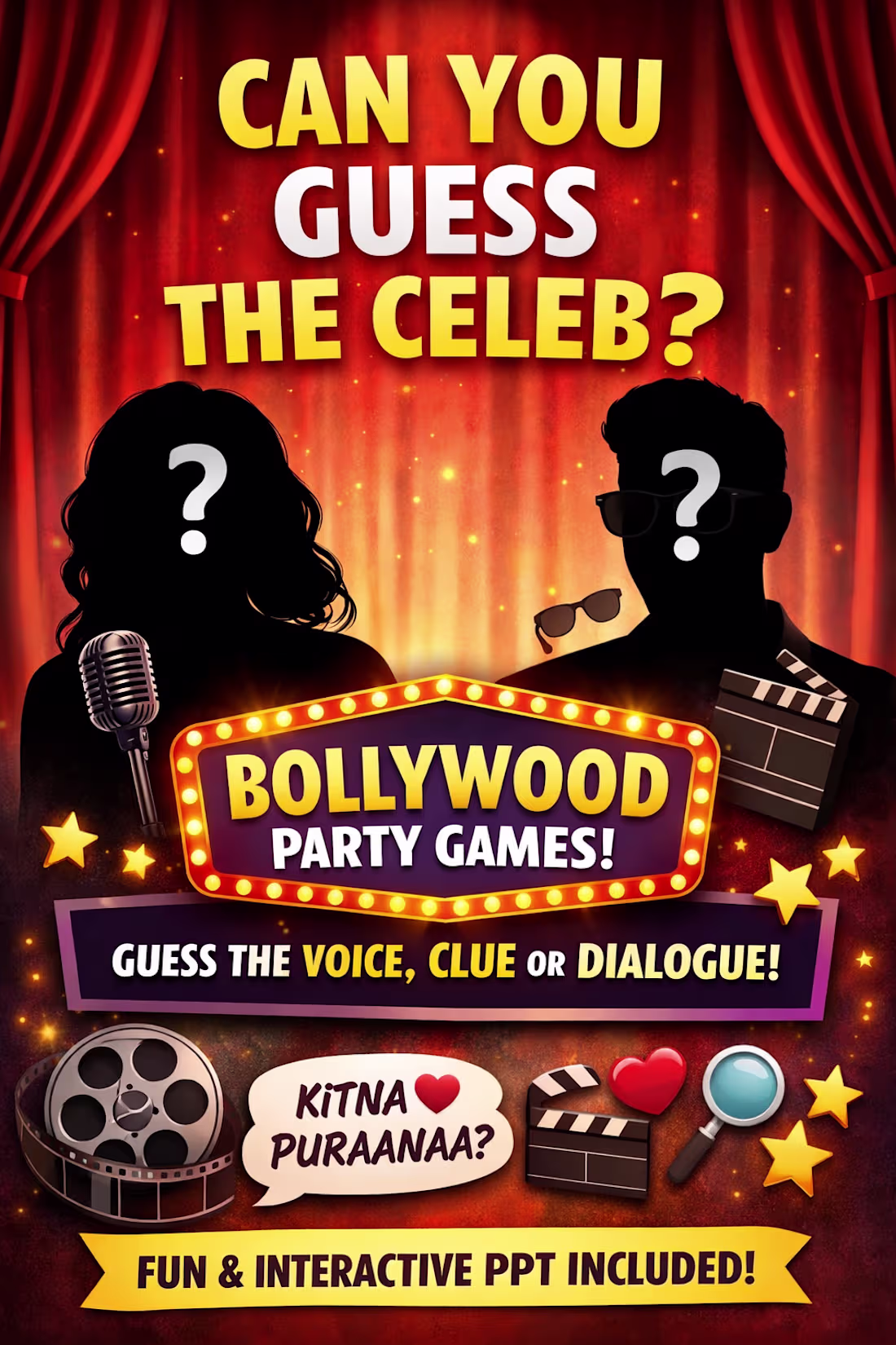 Cover image for Interactive Bollywood Guessing Game 🎬
A