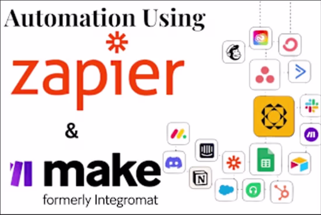 Cover image for I will do integration or automation using zapier and make.com