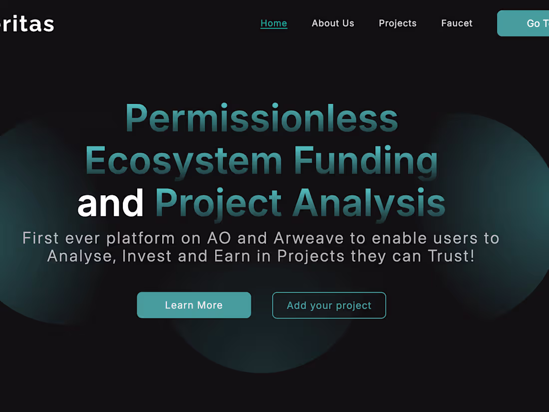 Cover image for Veritas | Permissionless Ecosystem Funding