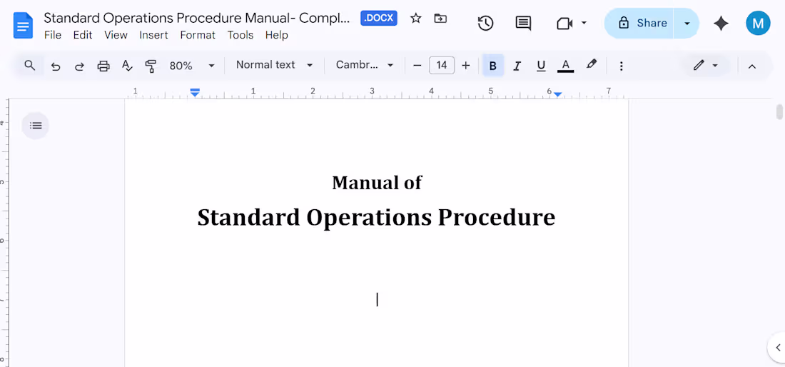 Cover image for Developed comprehensive SOPs for administrative