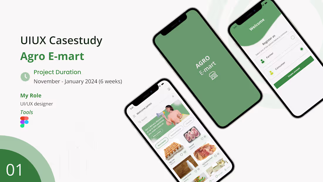 Cover image for Agro E-mart (Fresh produce E-commerce mobile application)