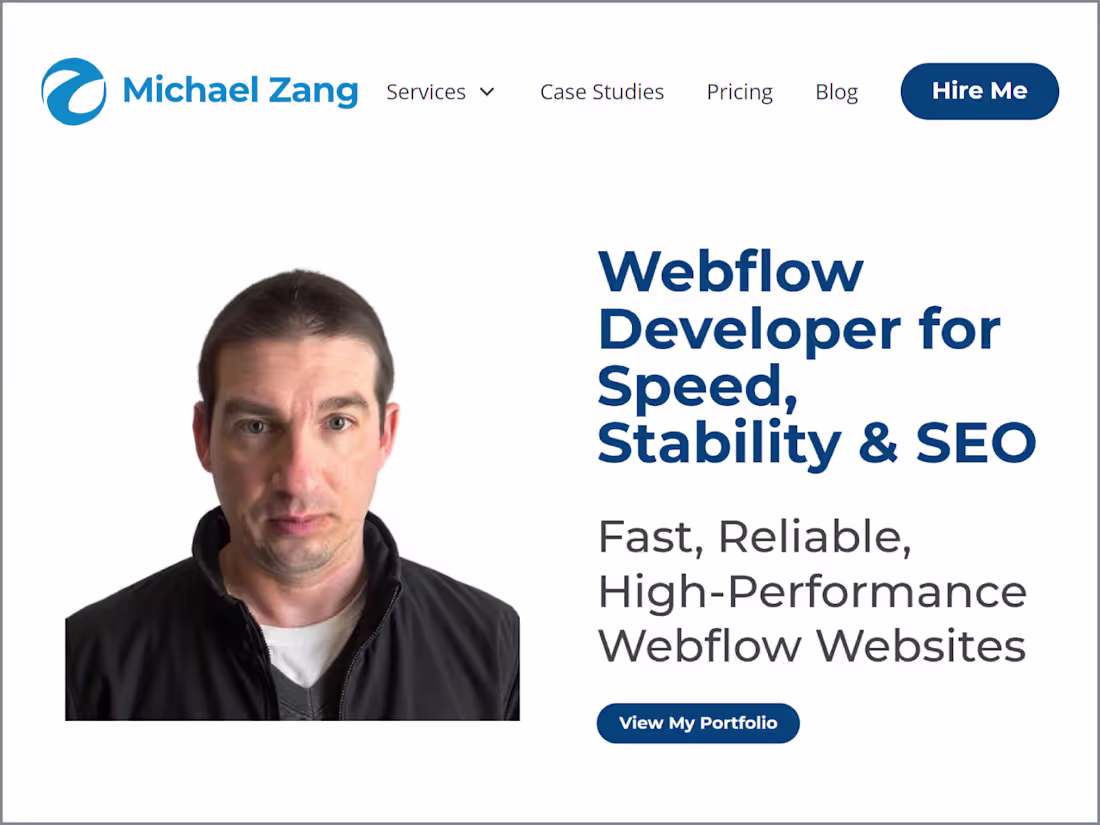 Cover image for Michael Zang Portfolio - Performance-Focused Developer Website