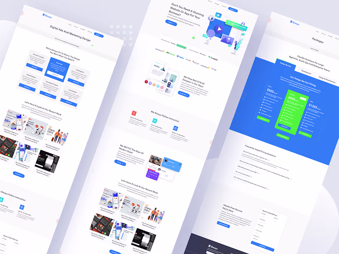 Cover image for Bleeps - Creative Agency Website 