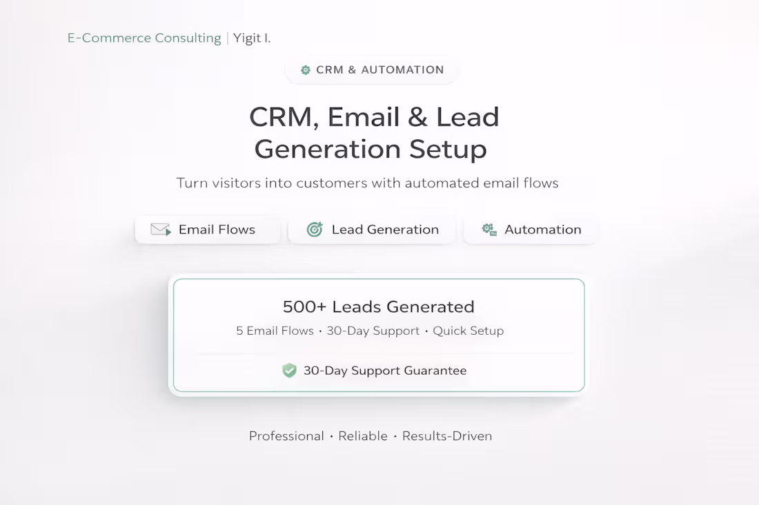 Cover image for CRM, Email Marketing & Lead Generation Setup