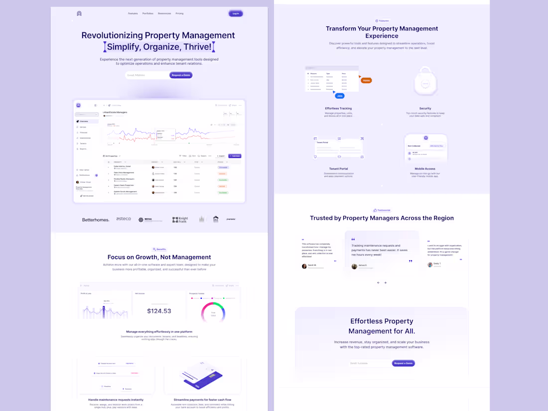 Cover image for Landing Page for Property Management Solution