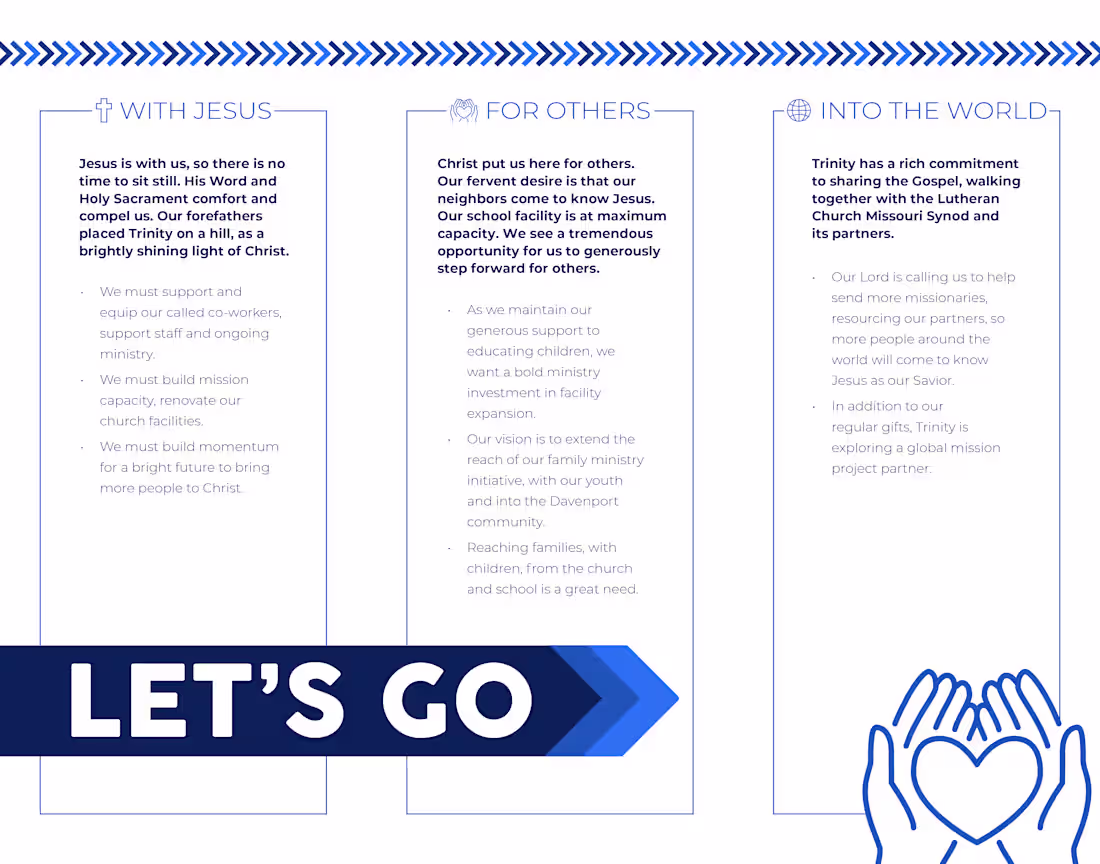 Cover image for Trinity Lutheran Brochure