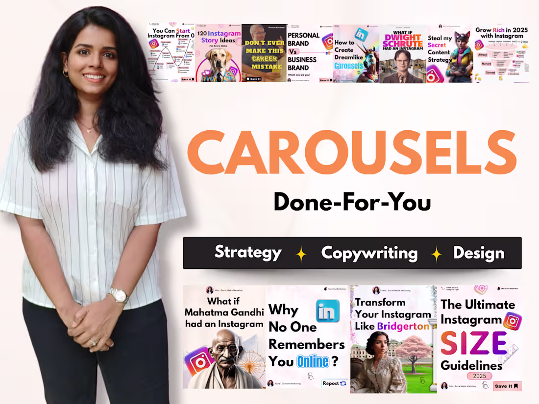 Cover image for I'll Create Instagram & LinkedIn Carousels that Attract Clients