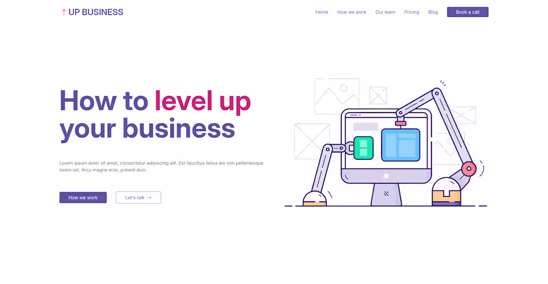 Cover image for Up Business Hugo Theme Development