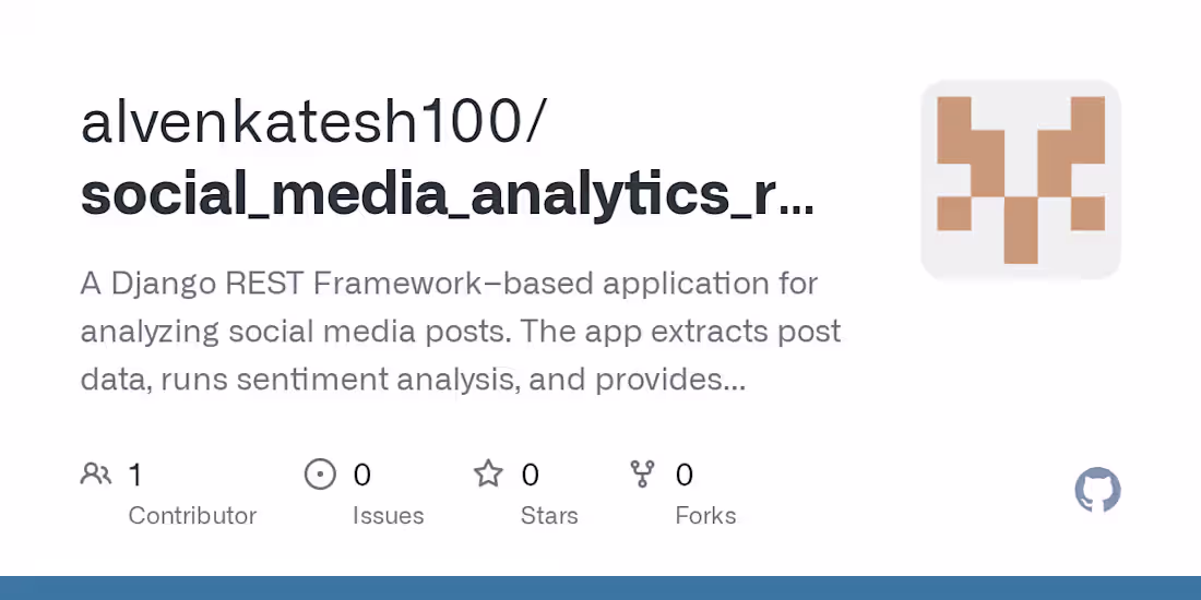 Cover image for Social Media Analytics Dashboard Development
