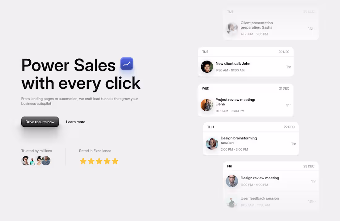 Cover image for Here's a Saas Hero design