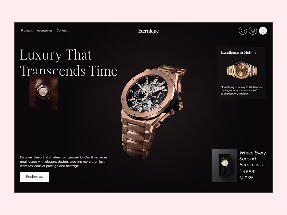 Cover image for Luxury Watch Brand Website Design