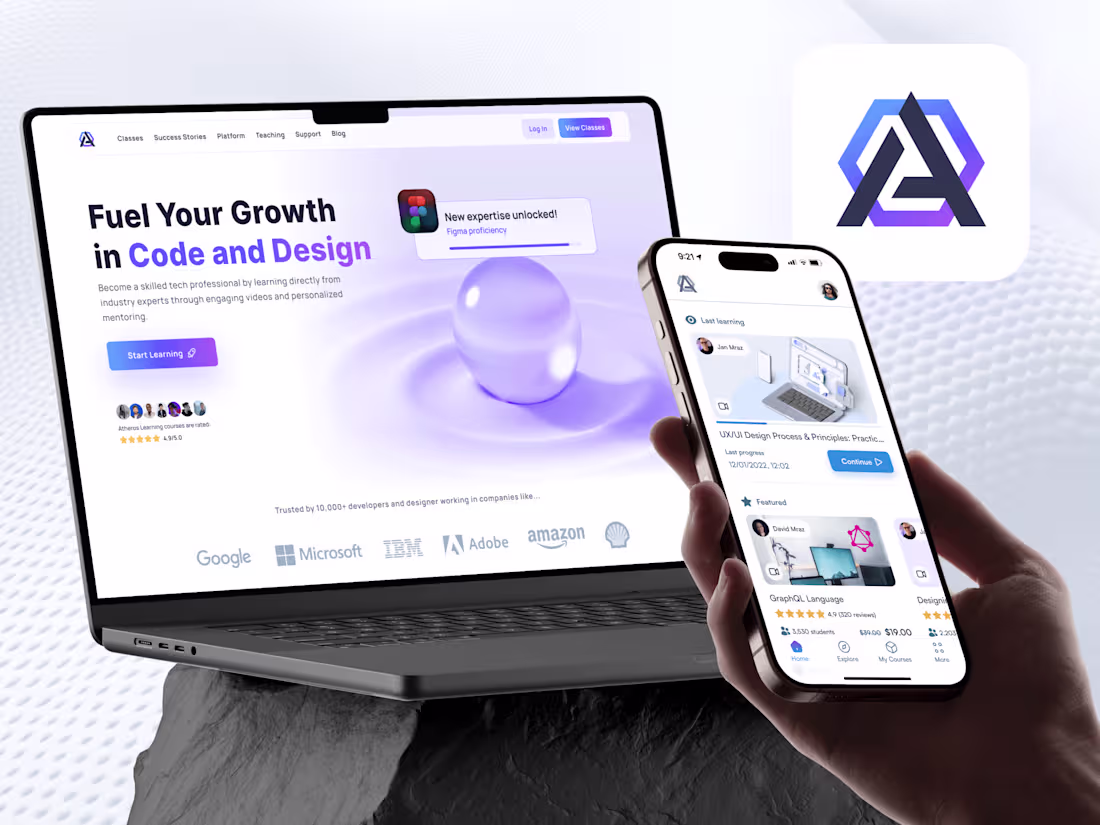 Cover image for Atheros Learning Platform - UX & UI Design