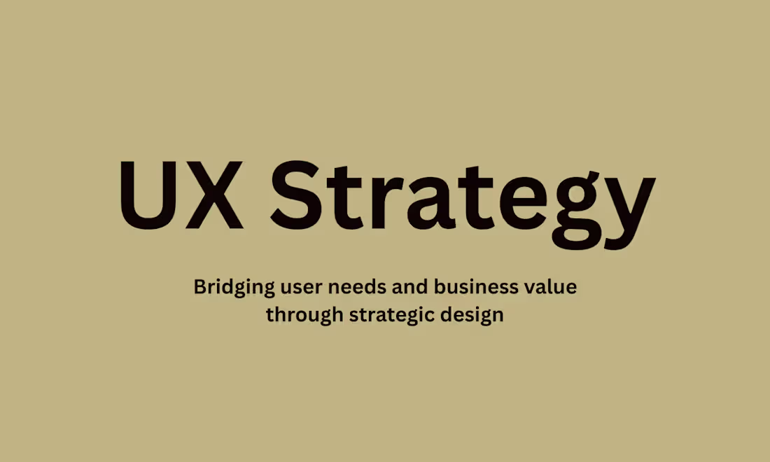 Cover image for UX Strategy