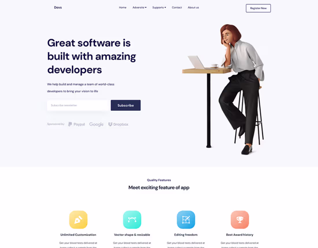 Cover image for Dev Agency Website Design