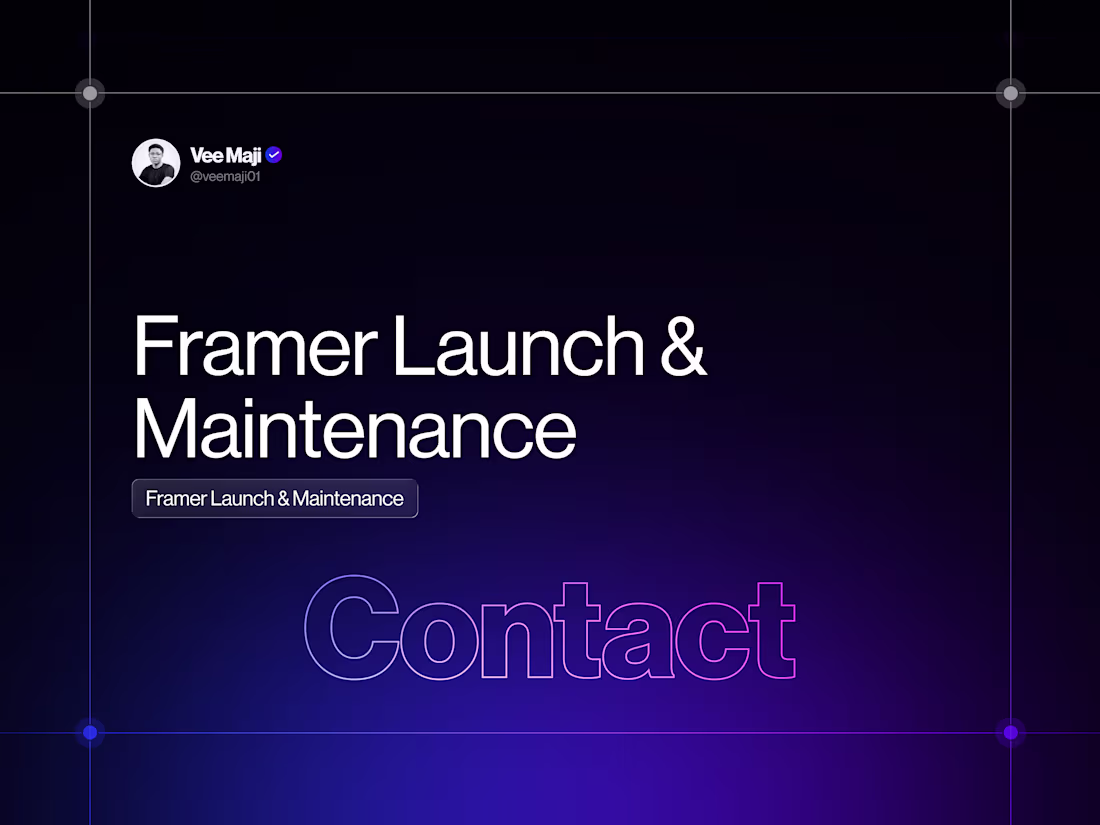 Cover image for Framer Launch & Maintenance