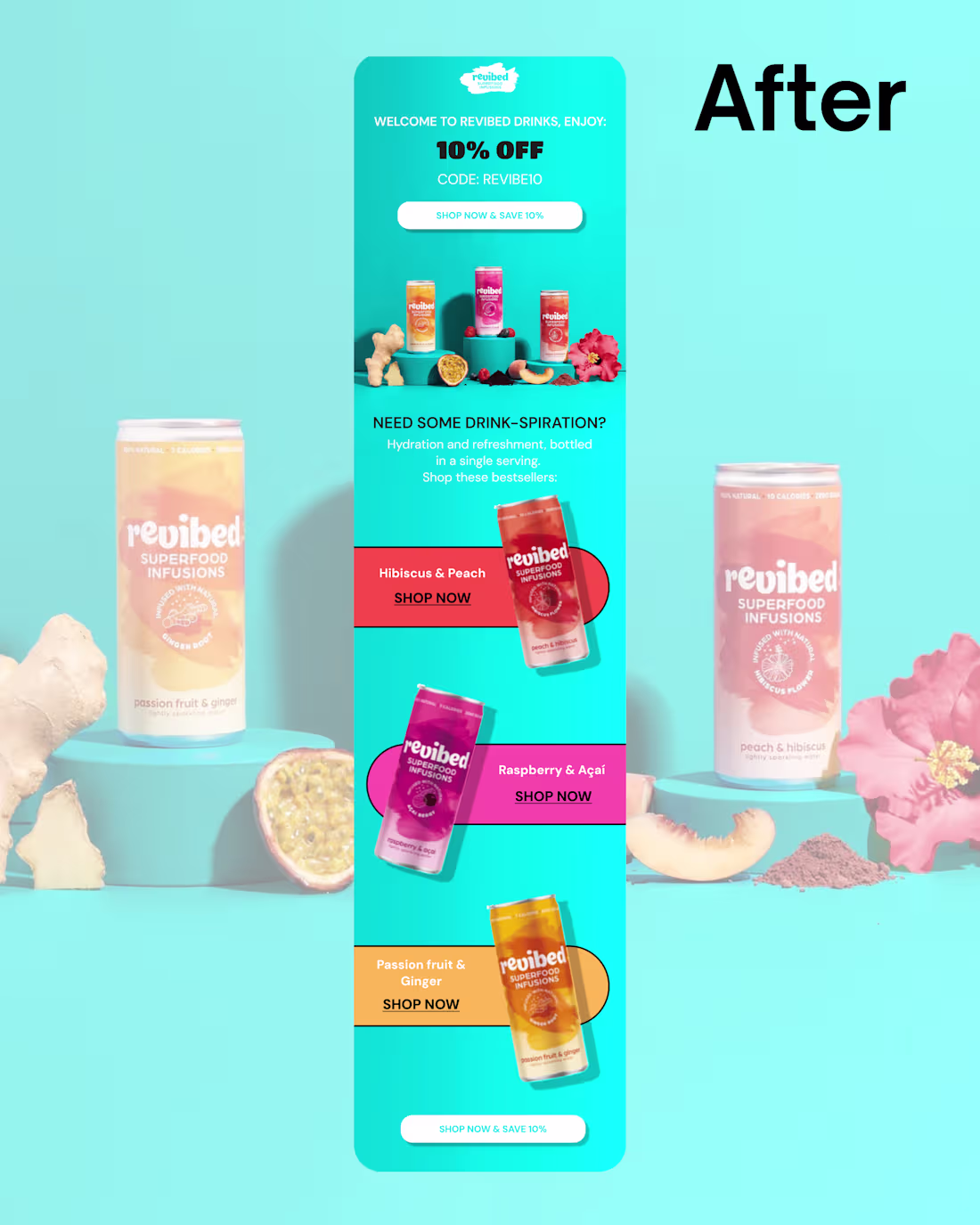 Cover image for Welcome Email Design for a Drink Brand