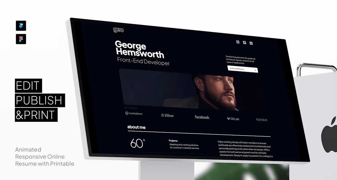Cover image for Developer Resume — Personal Website Template