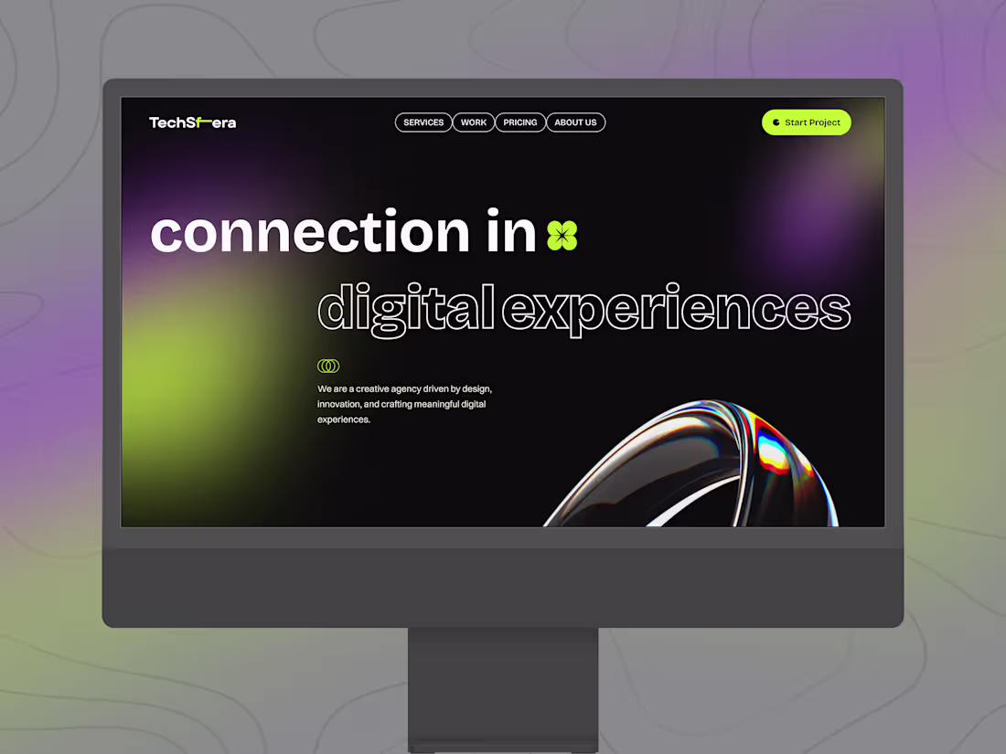 Cover image for Bold and modern landing page