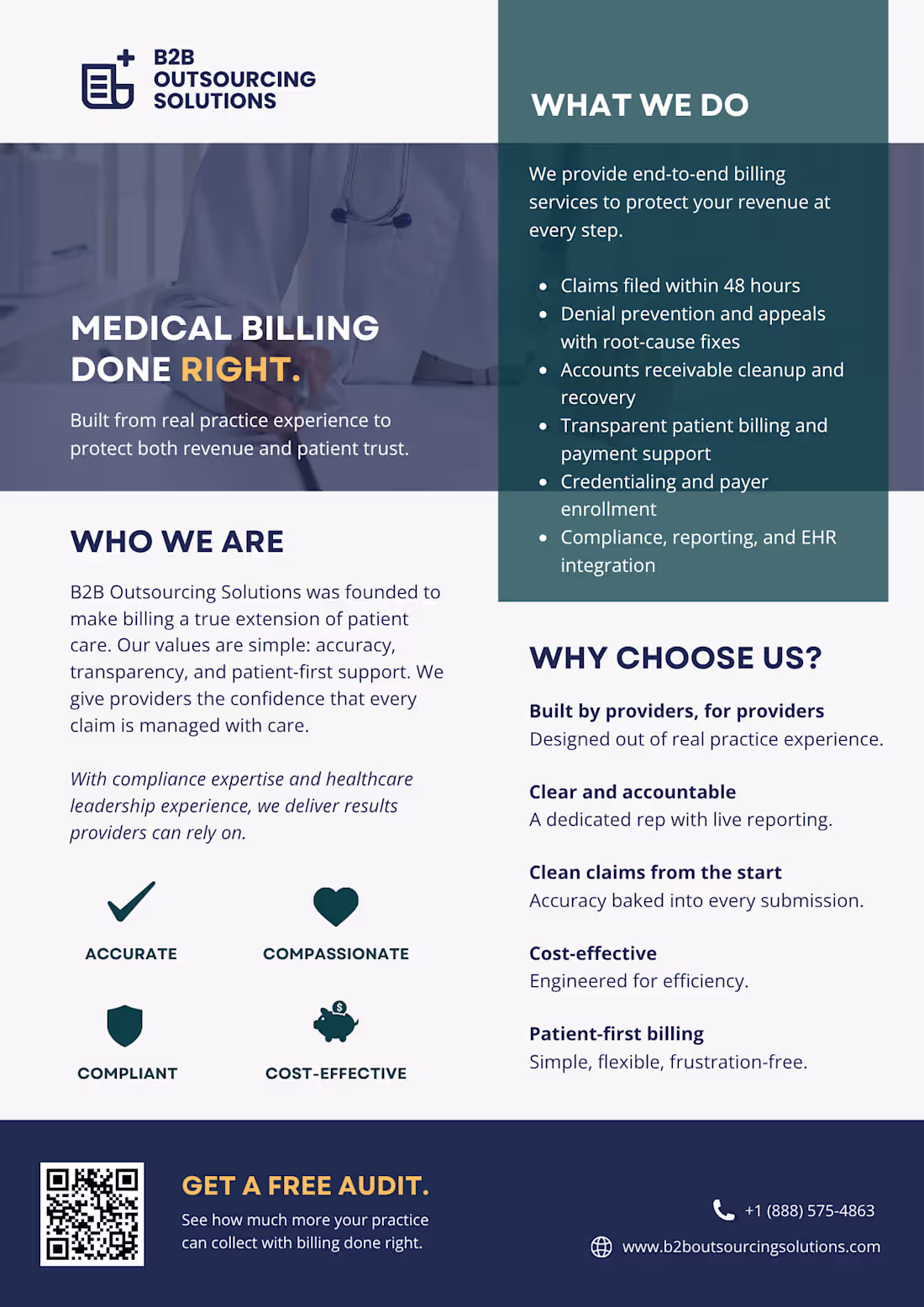 Cover image for Corporate one-pager for a BPO company