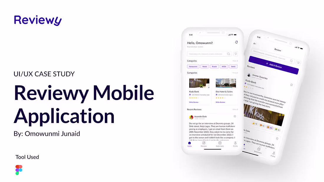 Cover image for REVIEWY - Case Study 